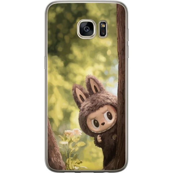 Samsung Galaxy S7 edge Genomskinligt Skal Labubu Graffiti Vibe