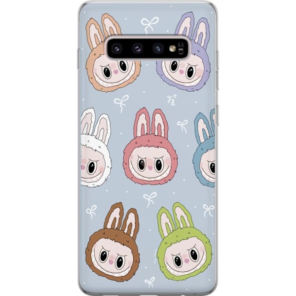 Samsung Galaxy S10+ Läpinäkyvä kuori Pastel Labubu