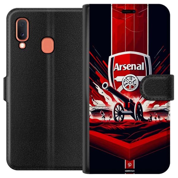 Kompatibelt Plånboksfodral till Samsung Galaxy A20e Arsenal