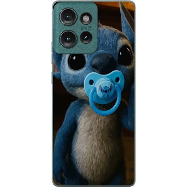 Motorola Edge 50 Läpinäkyvä kuori Stitch & Napp - vauvateema söpöllä hahmolla
