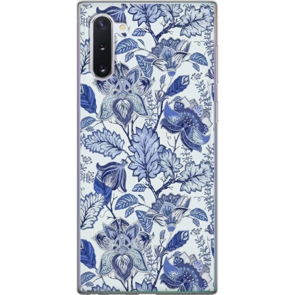 Samsung Galaxy Note10 Gennemsigtig cover Blomster Blå...