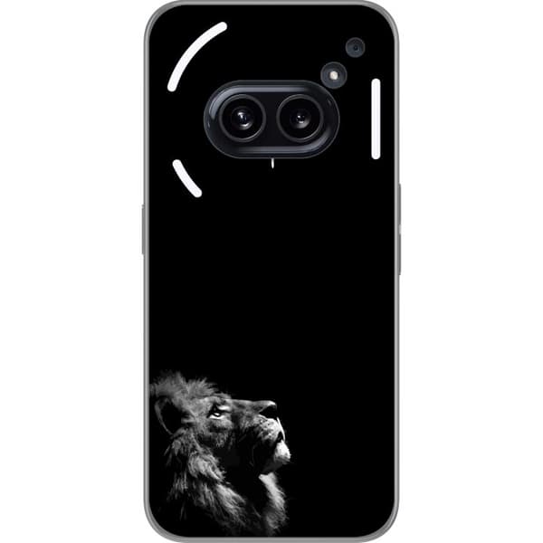 Kompatibelt Mobildeksel til Nothing Phone (2a) Plus Lejon med Jesus is King citat svart