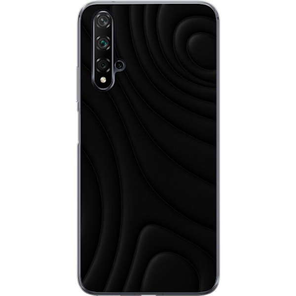 Huawei nova 5T Gennemsigtig cover Sorte Bølger
