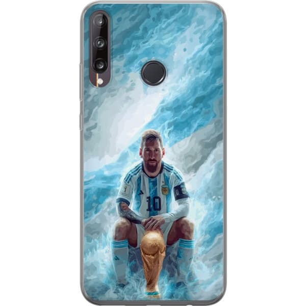 Kompatibelt Mobildeksel til Huawei P40 lite E Lionel Messi Världsmästare blå