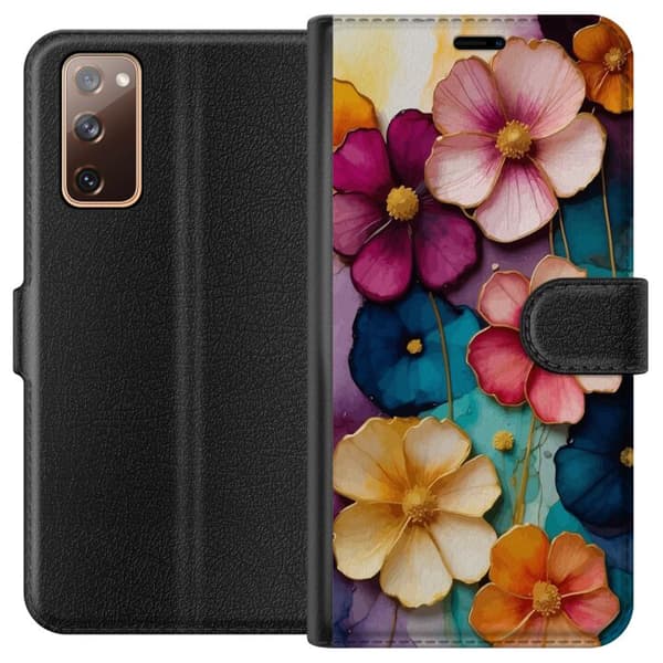 Kompatibelt Plånboksfodral till Samsung Galaxy S20 FE Blommor Färger