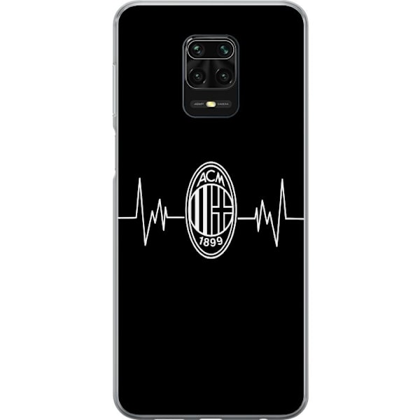 Xiaomi Redmi Note 9S Gjennomsiktig deksel AC Milan