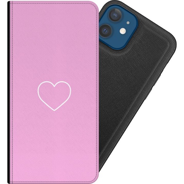 Apple iPhone 12  Tegnebogsetui Hjerte