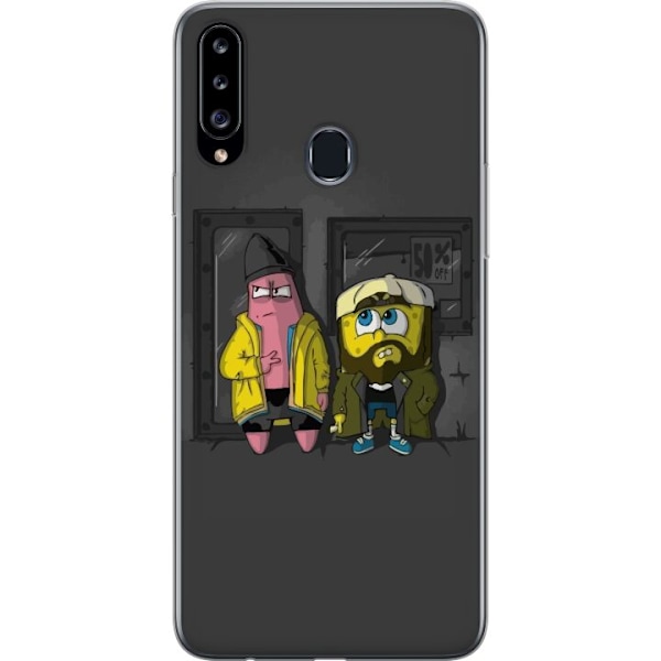 Samsung Galaxy A20s Genomskinligt Skal Spongebob