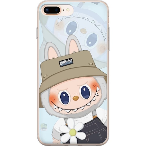 Apple iPhone 8 Plus Gennemsigtig cover Labubu med hat - Pop Ma