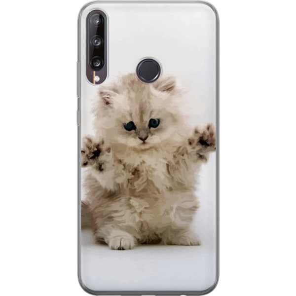 Huawei P40 lite E Genomskinligt Skal Katt