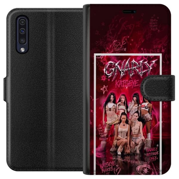 Kompatibelt Plånboksfodral till Samsung Galaxy A50 KATSEYE rosa