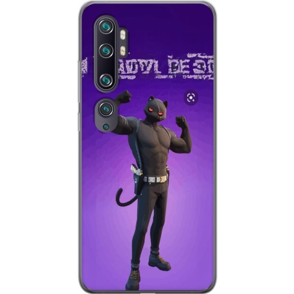 Xiaomi Mi Note 10 Gennemsigtig cover Fortnite - Meowscles