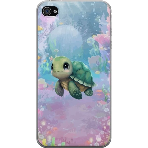 Apple iPhone 4 Gennemsigtig cover Skildpadde