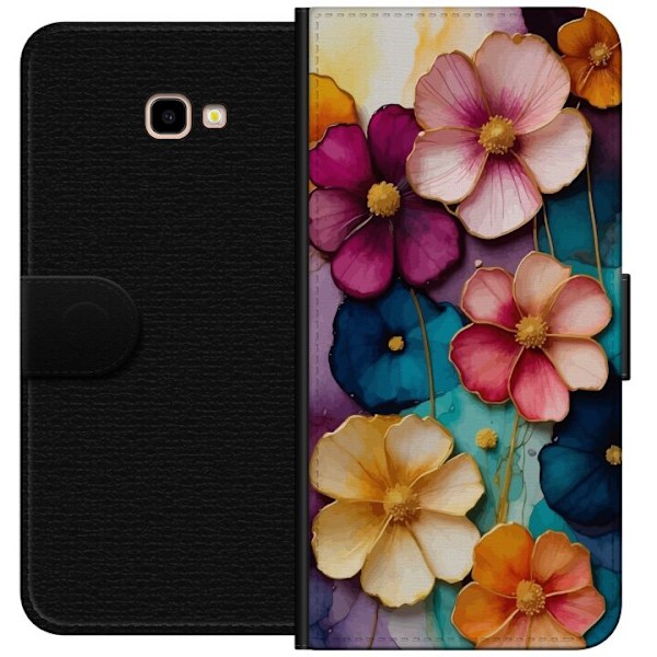 Samsung Galaxy J4+ Lommeboketui Blomster Farger