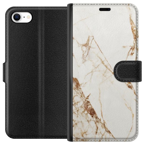 Apple iPhone 6 Tegnebogsetui Hvid marmor