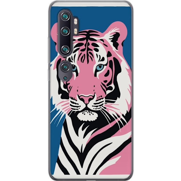 Xiaomi Mi Note 10 Gennemsigtig cover Eftertænksom Tiger