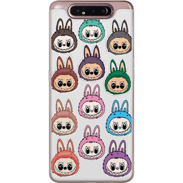 Samsung Galaxy A80 Gennemsigtig cover Labubu Macaron Monster -