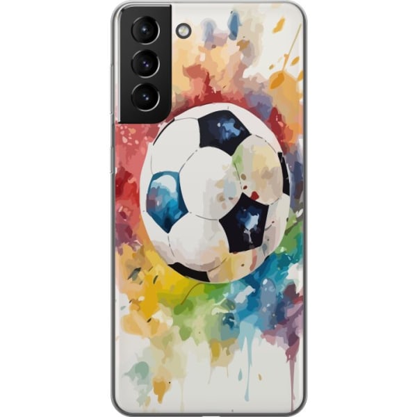 Samsung Galaxy S21+ 5G Gennemsigtig cover Fodbold