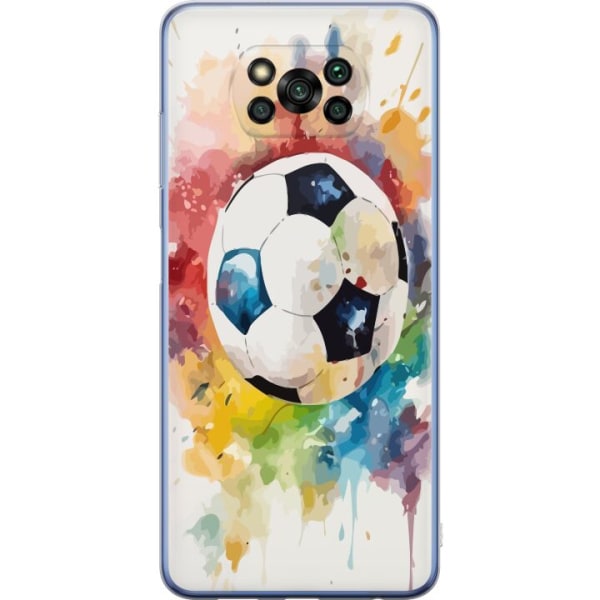 Xiaomi Poco X3 Pro Läpinäkyvä kuori Jalkapallo