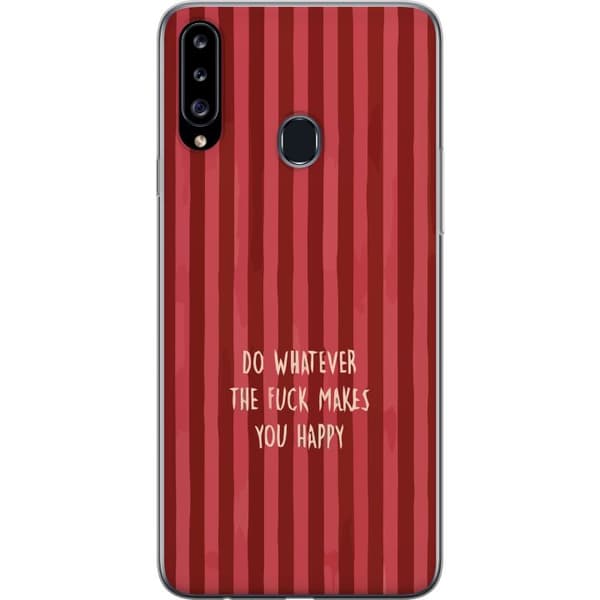Kompatibelt Mobildeksel til Samsung Galaxy A20s Gör det som gör dig glad rød