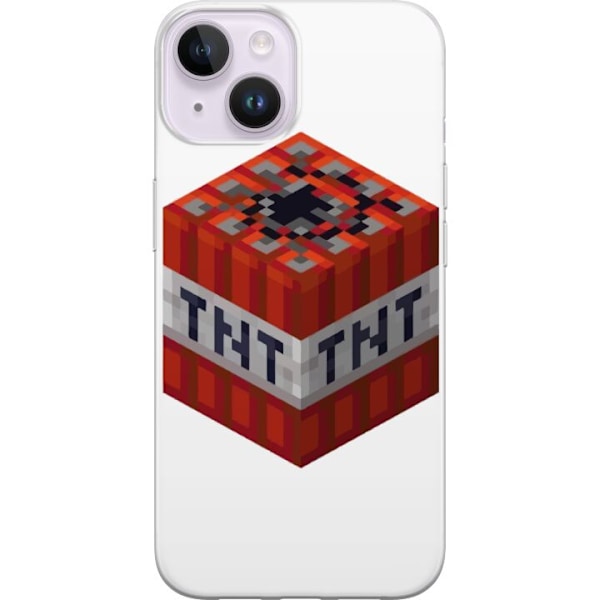 Apple iPhone 15 Plus Genomskinligt Skal Minecraft TNT