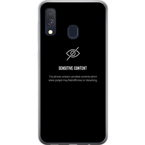 Samsung Galaxy A40 Gennemsigtig cover følsomt indhold