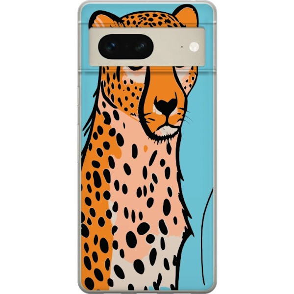 Google Pixel 7 Gjennomsiktig deksel Overrasket Leopard