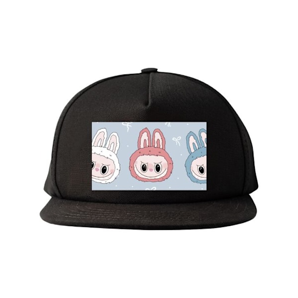 Snapback for Voksen | Justerbar Caps Pastell Labubu svart one size