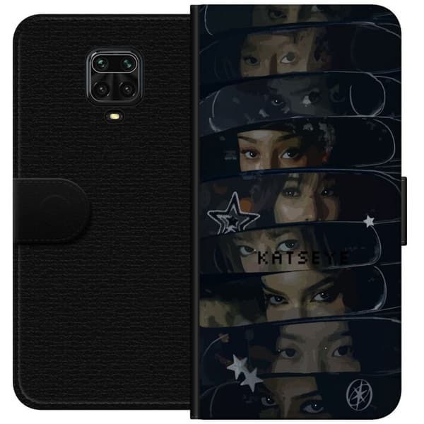 Kompatibelt Plånboksfodral till Xiaomi Redmi Note 9 Pro KATSEYE svart