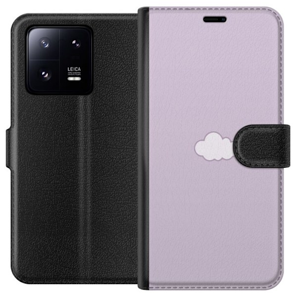 Xiaomi 13 Pro Plånboksfodral Lila Moln – minimalistiskt moln på lila bakgrund