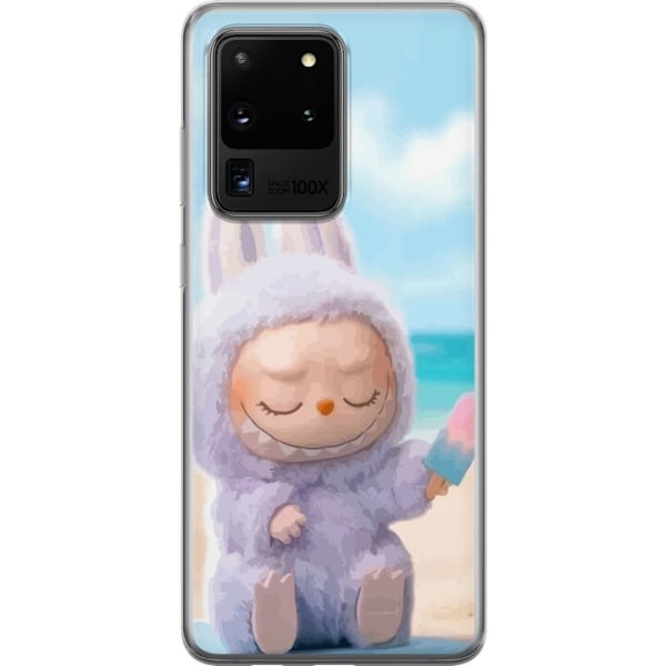 Samsung Galaxy S20 Ultra Genomskinligt Skal Labubu Pink Mood