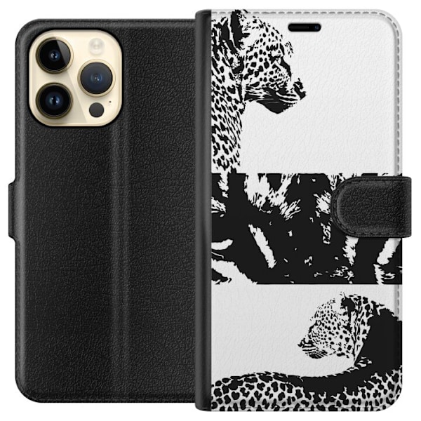 Apple iPhone 15 Pro Max Lommeboketui Leopard Faces
