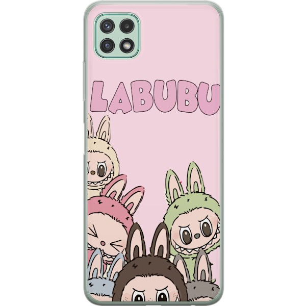 Samsung Galaxy A22 5G Genomskinligt Skal Labubu Pop Mart Karaktärer Figurer Samlarobjekt Populär Figurserie Design Pop Mart Toy Art Motiv