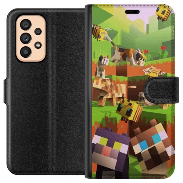 Kompatibelt Lommeboketui til Samsung Galaxy A53 5G MineCraft