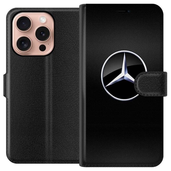 Kompatibel Tegnebogsetui til Apple iPhone 16 Pro Mercedes