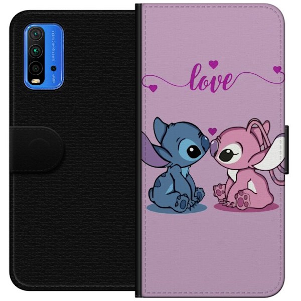 Xiaomi Redmi Note 9 4G Lompakkokotelo Lilo & Stitch – Angel Edition