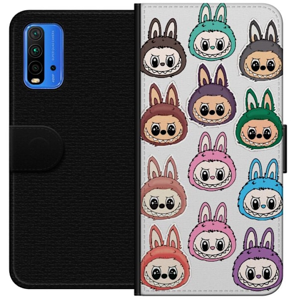 Xiaomi Redmi Note 9 4G Plånboksfodral Labubu Macaron Monster
