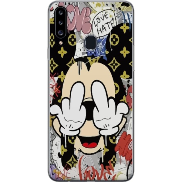 Samsung Galaxy A20s Gennemsigtig cover Mickey Mouse LV