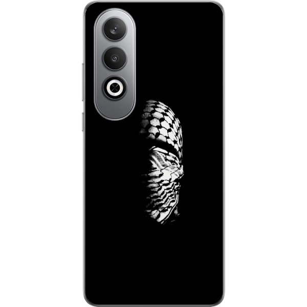 OnePlus Nord CE4 Gennemsigtig cover Keffiyeh-mønster - klassisk sort-hvid palæstinensisk tørklæde med kulturel betydning