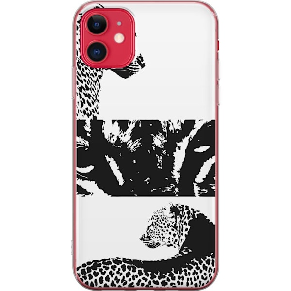 Apple iPhone 11 Läpinäkyvä kuori Leopard Faces