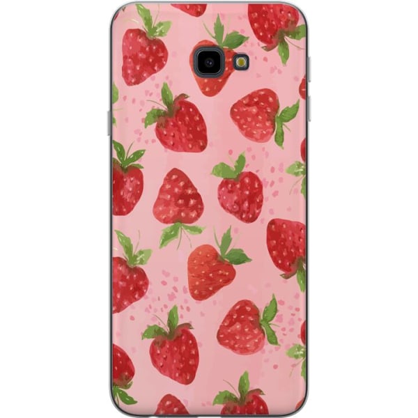 Samsung Galaxy J4+ Läpinäkyvä kuori Mansikkahaaveet - Retro