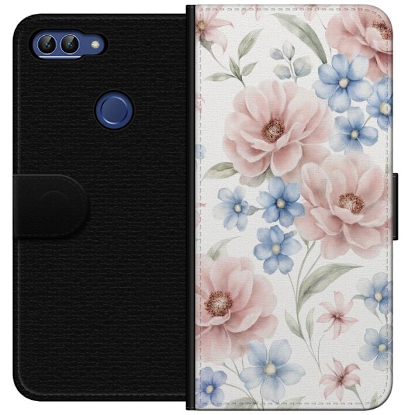 Huawei P smart Plånboksfodral Romantiska blommor