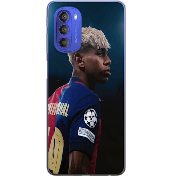 Motorola Moto G51 5G Läpinäkyvä kuori Lamine Yamal - Barcelonan ihmelapsi fokuksessa