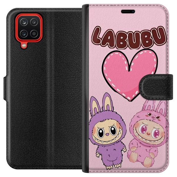 Samsung Galaxy A12 Tegnebogsetui Labubu Pink Monster