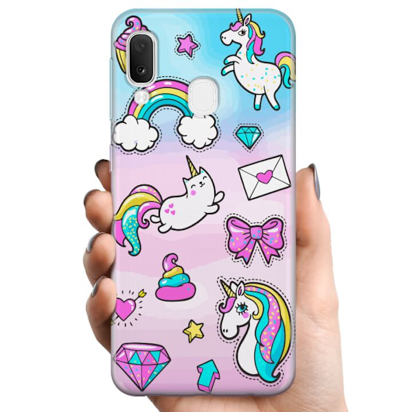 Samsung Galaxy A20e TPU Mobildeksel Unikorn