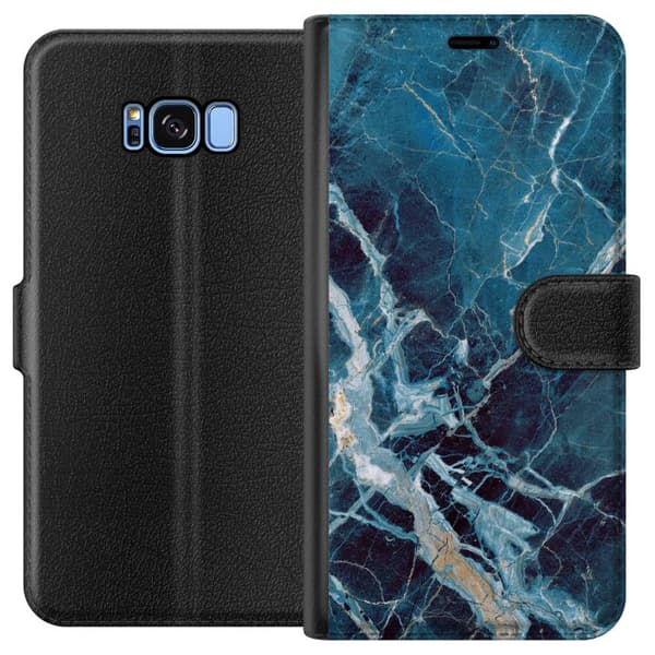 Kompatibelt Plånboksfodral till Samsung Galaxy S8 Marmor
