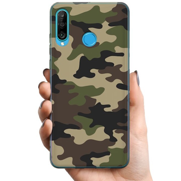 Huawei P30 lite TPU Matkapuhelimen kuori Metsä camo