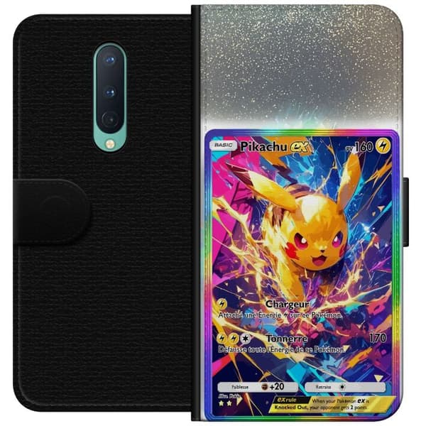 Kompatibelt Plånboksfodral till OnePlus 8 Pikachu gul