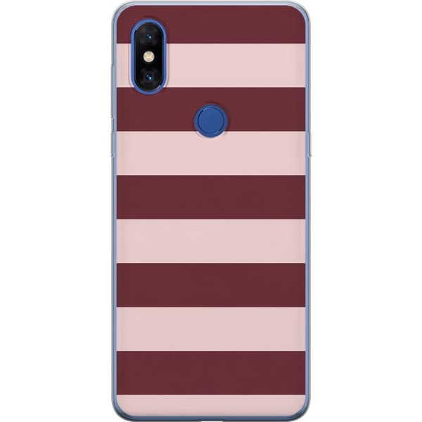 Kompatibelt Mobilskal till Xiaomi Mi Mix 3 Vinröda ränder röd