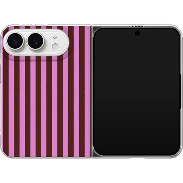 Kompatibelt Mobildeksel til Apple iPhone Duo Rosabrune striper rosa